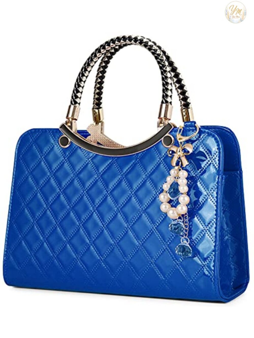 Patent Faux Leather Satchel Handbag Crossbody Shoulder Bag Top Handle Women's